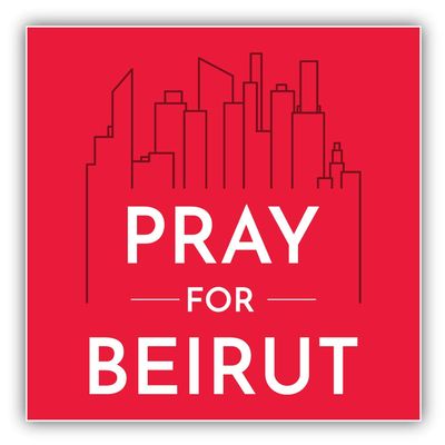 Pray for Beirut Lebanon Vinyl Sticker Decal