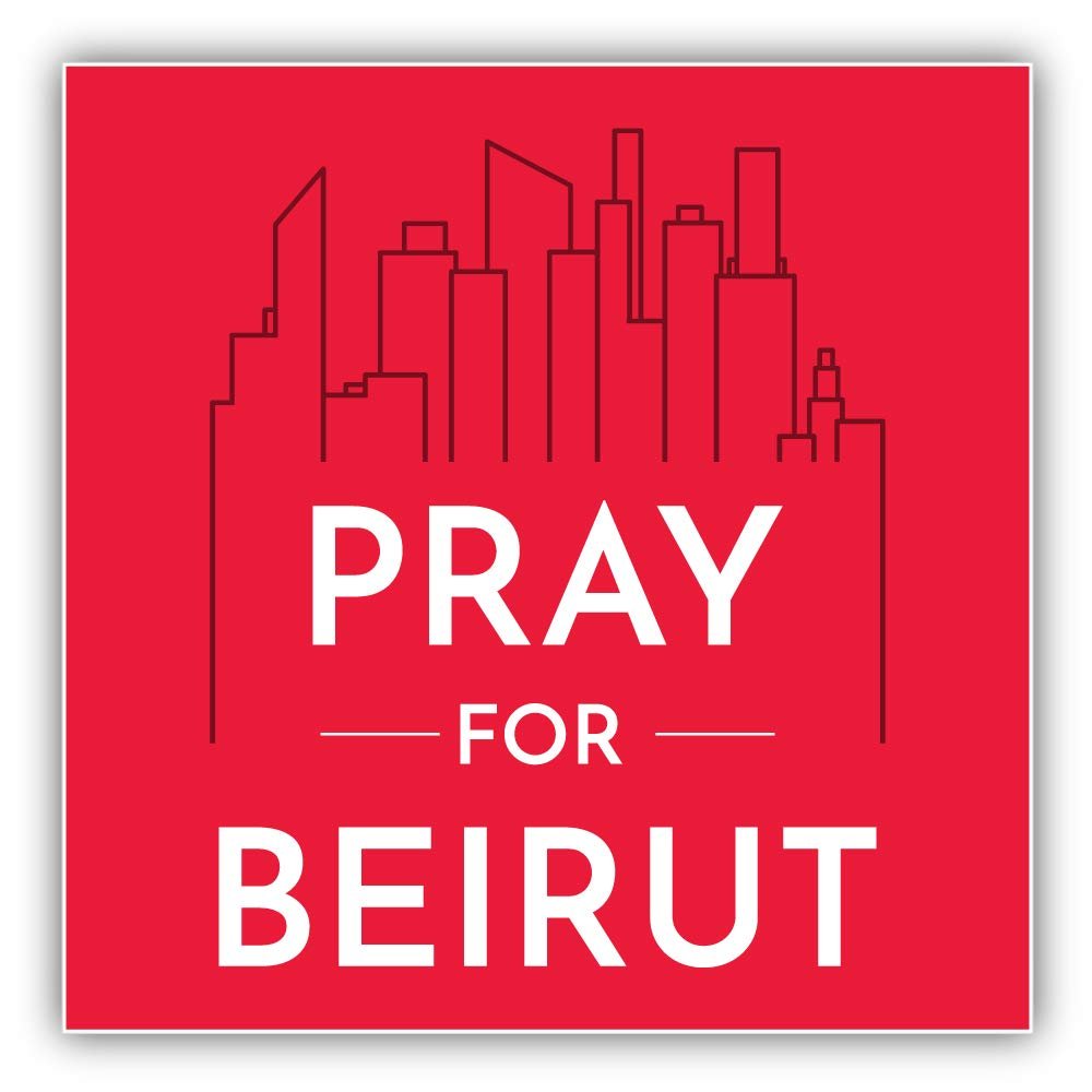 Pray for Beirut Lebanon Vinyl Sticker Decal