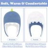 Baby Boy Sherpa Hats and Mittens Set Toddler Gloves Warm Fleece Winter Hat Baby Girl Dinosaur Blue 6-12 Months view 4