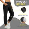 Junlan Sauna Suit for Women Sweat Sauna Pants Gym Workout Sweat Suits for Women (C.Black Pants Only,X-Large) view 3