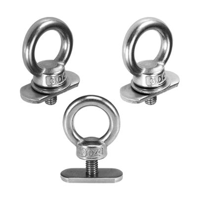 3Pack Stainless Steel Kayak Track Mount Nut Tie Down Eyelet Rail Mount Screw Accessory for Kayak Canoe Boat or Vehicle Rail Track