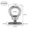 3Pack Stainless Steel Kayak Track Mount Nut Tie Down Eyelet Rail Mount Screw Accessory for Kayak Canoe Boat or Vehicle Rail Track view 2