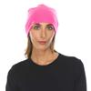 100% Merino Wool Cuff Beanie - Mens & Womens Warm Winter Hat - Watch Cap - Toque - Novelty Beanie - One Size Fits Most - Blaze Pink view 3