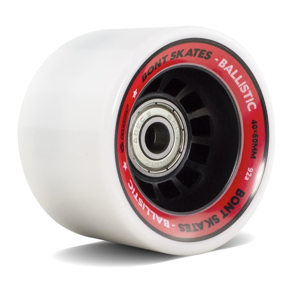 Bont Roller Skates - Ballistic Roller Skate Wheel - Derby Indoor Speed Quad Skating - Pack of 8