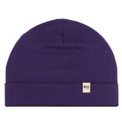 100% Merino Wool Cuff Beanie - Mens & Womens Warm Winter Hat - Watch Cap - Toque - Novelty Beanie - One Size Fits Most - Dark Purple