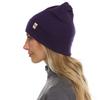100% Merino Wool Cuff Beanie - Mens & Womens Warm Winter Hat - Watch Cap - Toque - Novelty Beanie - One Size Fits Most - Dark Purple view 4