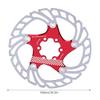 Mountain Bike Brake Disc, Floating Design Reduces Noise, 203mm Brake Rotor 6 Bolt in Red Silver for Trail Riders Cyclists Off-Road Commuters view 2