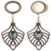 00g 10mm Rose Gold 316L Surgical Steel Dangle Ear Gauges Piercing Tunnels Plugs Statement Earrings Stretching Kit view 1