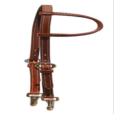 Congress Leather Harness Leather Slip Training Headstall with Snaps at Bit Ends Made in The U.S.A.