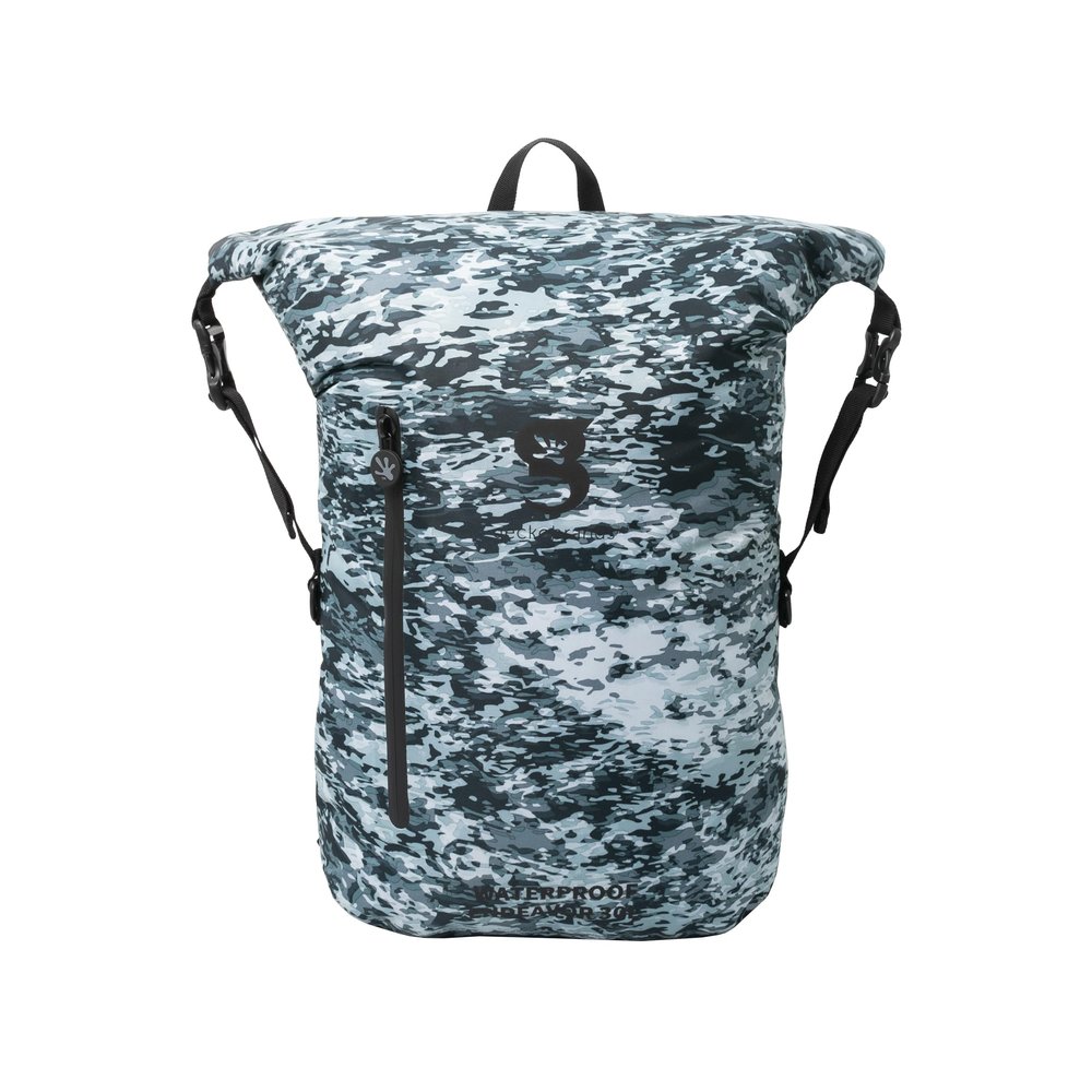 geckobrands Lightweight 30L Waterproof Backpack - Lightweight Watertight Outdoor Bag Hiking Traveling Light Water Activities