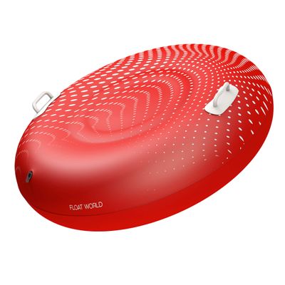 Float World Snow Tube - Large 48" Heavy Duty Inflatable Sled for Adults and Kids - Thick Non-Popping Snow Tubing Winter Toy for Sledding (Red)
