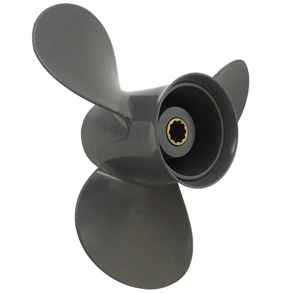 CAPTAIN 25-30HP 10 Tooth Spline RH Prop Aluminum Propeller Fit Honda Outboard Engines (10.25x14)