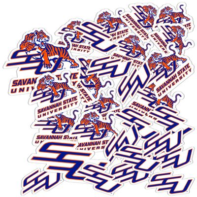 Desert Cactus Savannah State University Sticker SSU Tigers Vinyl Decals Laptop Water Bottle Car Scrapbook T1 (Type 1-1)