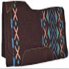 Showman 34" x 36" Teal, Turquoise, Tan & Brown Memory Felt Bottom Saddle Pad view 1