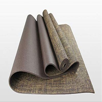 Eason Sales Natural Jute Yoga Mat with Matching Cotton Carry Bag - Eco-Friendly - Multiple Colors! (Black)