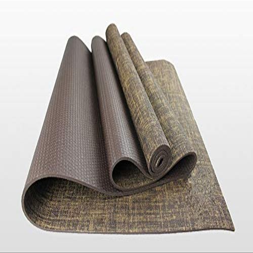 Eason Sales Natural Jute Yoga Mat with Matching Cotton Carry Bag - Eco-Friendly - Multiple Colors! (Black)
