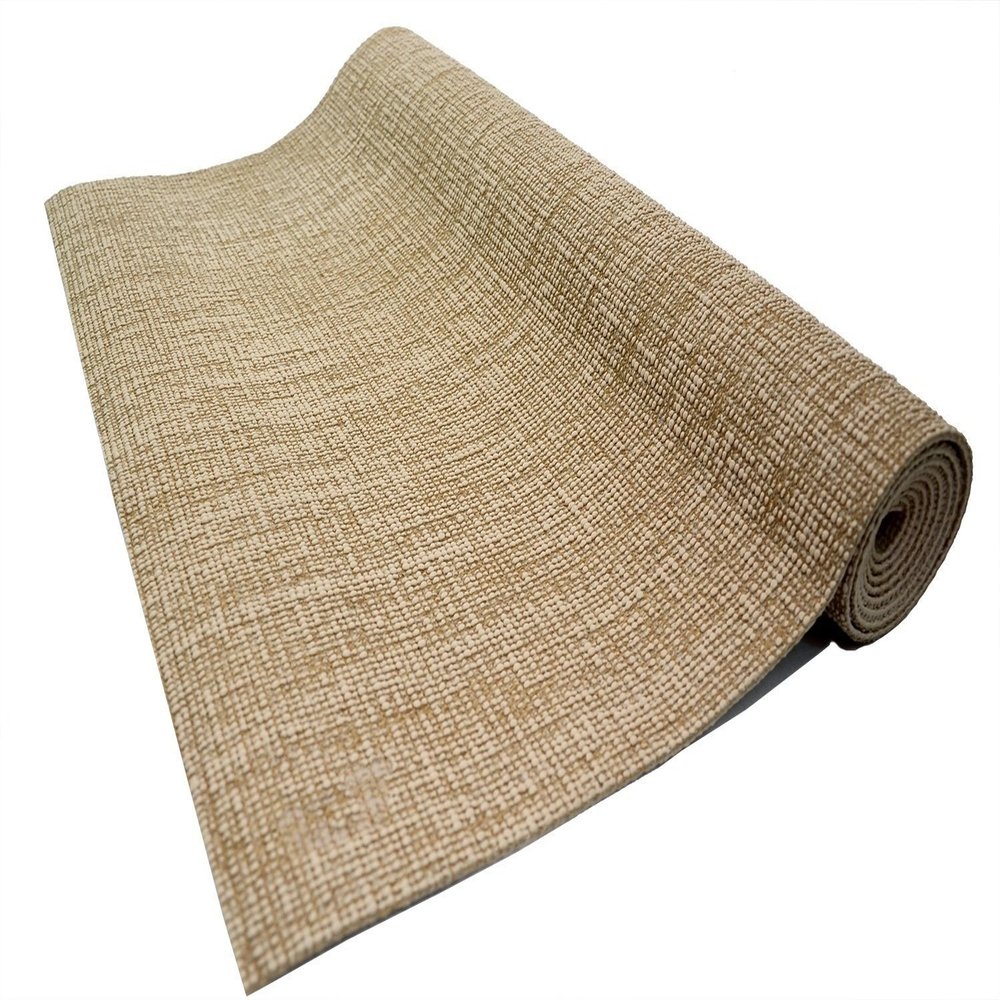 Eason Sales Natural Jute Yoga Mat with Matching Cotton Carry Bag - Eco-Friendly - Multiple Colors! (Tan)