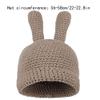 Adela Boutique Women Girl Cute Rabbit Design Knit Beanie Hat Winter Warm Crochet Cap Brown view 2