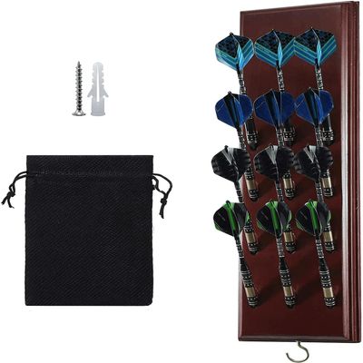 FDLS Wall Mounted Darts Holder/Stand with Metal Hook, Displays 12 Darts Set