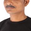 HPO Men's Human Hair Mustache Cosplay Facial Hair (Grey) view 2