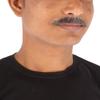 HPO Men's Human Hair Mustache Cosplay Facial Hair (Grey) view 3