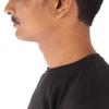 HPO Men's Human Hair Mustache Cosplay Facial Hair (Grey) view 4