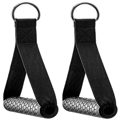 AIKESIWAY Exercise Cable Handles,Cable Machine Attachment Handles,Cable Handles Compatible with Cable Machines,Super Strong Nylon Webbing for Resistance Training(1 Pairs)