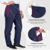 Little Donkey Andy Women's Fleece Lined Waterproof Softshell Pants Hiking Ski Snowboarding Pants Navy Size XL view 4