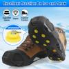 Ice Snow Cleats for Shoes Boots,Walk Traction Cleats Rubber Crampons Anti Slip 10-Stud Winter Ice Cleat Slip-on Stretch Footwear for Women Men Kids view 3