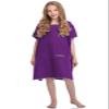 FLYILY Beach Changing Towel Surf Poncho Robe Hooded Wetsuit Adjustable Sleeves Surfing Swimming Bathing (Purple, Small - Fit for Child(Age8-13)) view 2
