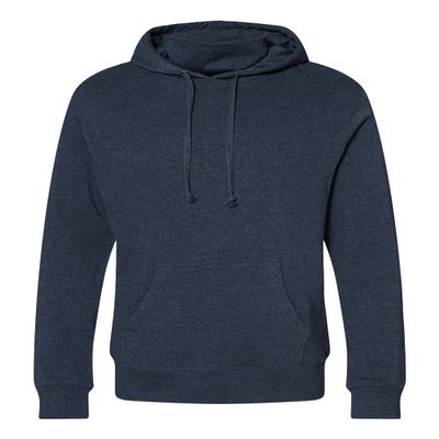 J. America Gaiter Fleece Hooded Sweatshirt XL True Navy Heather