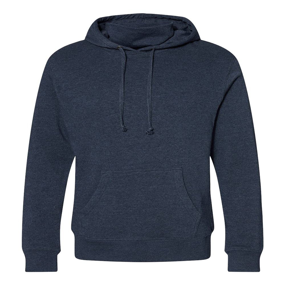 J. America Gaiter Fleece Hooded Sweatshirt XL True Navy Heather