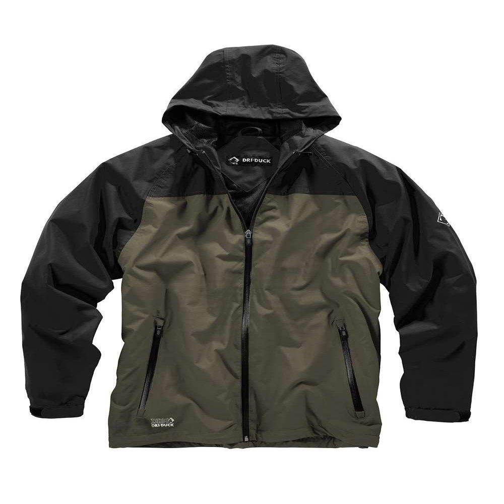 DRI Duck Torrent Men's Waterproof Rain Jackets, 5335, 4X-Large, Olive