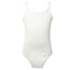 dPois Kids Girls' Double Strap Criss Cross Back Ballet Dance Leotard Gymnastics One-Piece Camisole Bodysuit White 3-4 Years view 1