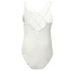 dPois Kids Girls' Double Strap Criss Cross Back Ballet Dance Leotard Gymnastics One-Piece Camisole Bodysuit White 3-4 Years view 3