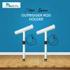 MARINE CITY Fishing Rod Holder Outrigger Plug-in Rod Pod  White Powder Coated Aluminum, Durable, Easy Installation for Boats, Marines, Ships & Yachts (Pack of 2) view 2