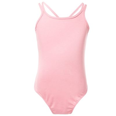 Freebily Kids Girls Double Straps Sleeveless Gymnastic Ballet Leotard Jumpsuit Athletic Dance Clothes Tank Tops Outfits Pink A 3-4 Years