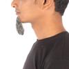 HPO Men's Goatee Synthetic Fiber with human Hair Blend Beard (Grey) view 4