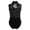 Freebily Kids Girls Basic One-Piece Unitard Gymnastics Leotard Sleeveless Lace Back Ballet Dance Bodysuit Yoga Dancewear Black(Lace) 5-6 Years view 2