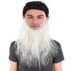 HPO Men's Synthetic Hair Long Beard Cosplay Facial Hair (Medium Grey) view 1
