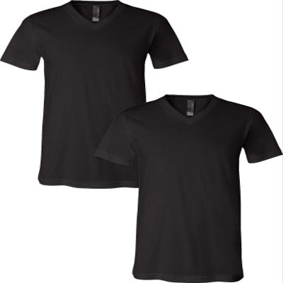 Canvas Unisex Jersey T-Shirt (2 Pack) Black/Black