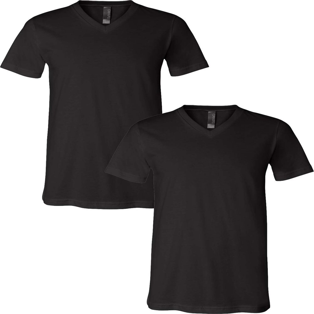 Canvas Unisex Jersey T-Shirt (2 Pack) Black/Black