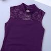 Freebily Kids Girls Basic One-Piece Unitard Gymnastics Leotard Sleeveless Lace Back Ballet Dance Bodysuit Yoga Dancewear Purple (Lace) 7-8 Years view 3