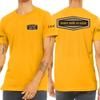 Custom T Shirt for Men Women Add Your Own Text Front Back 2 Sided Personalized T-Shirt Gold view 2