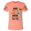 Custom T Shirt for Men Women Add Your Own Text Front Back 2 Sided Personalized T-Shirt Heather Sunset view 1