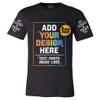 Custom T Shirt for Men Women Add Your Own Text Front Back 2 Sided Personalized T-Shirt Black view 1