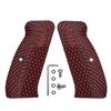 Guuun G10 Grips for CZ-75B / SP-01 OPS Eagle Wing Texture - Red/Black view 1