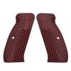 Guuun G10 Grips for CZ-75B / SP-01 OPS Eagle Wing Texture - Red/Black view 4