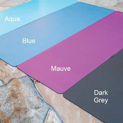 NobleHomeShop Minimal Natural Rubber Yoga Mat, 5mm Thick Non-Slip, Sweat Grip, HOT Yoga, 27" x 72" (Aqua)