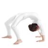 dPois Kids Girls Long Sleeves Full Length Unitards Ballet Dance Gymnastics Leotards One Piece Bodysuits Ivory 3-4 Years view 3